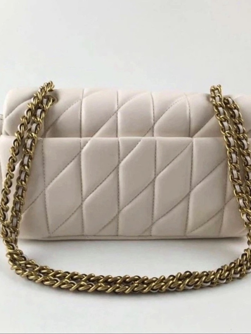 COACH Quilted Tabby Shoulder Bag 26 in Cream - Picture 3 of 6